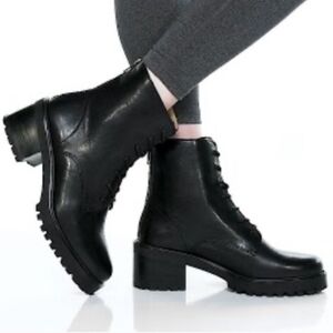 Madewell Bradley Black Combat Lug Boots